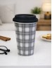 Plaid Fine Porcelain Coffee Mug With Gift Box